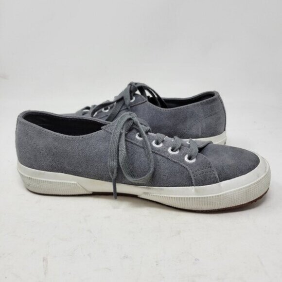 SuperGA | Women's Low-Top Leather Suede Sneakers Gray - Picture 14 of 14